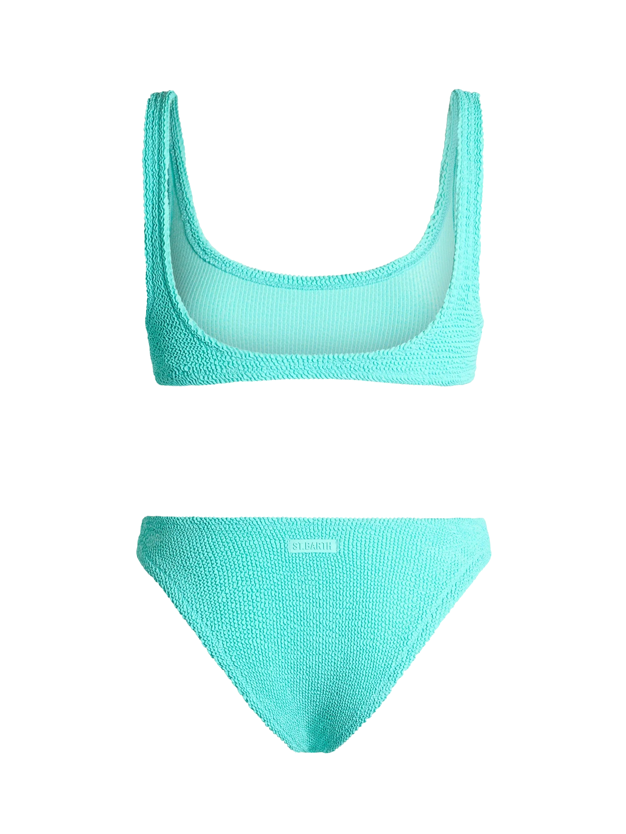 Naima Elise Klassieke bikini voor dames in aquagroen met kreukels