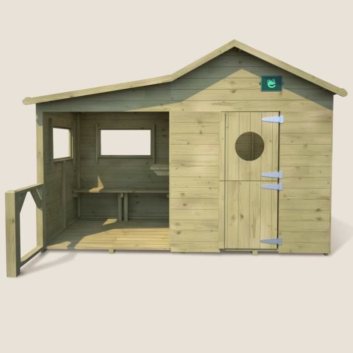 Spielhaus - SOULET - Hacienda - aus behandeltem Holz mit Kinderspielbereich