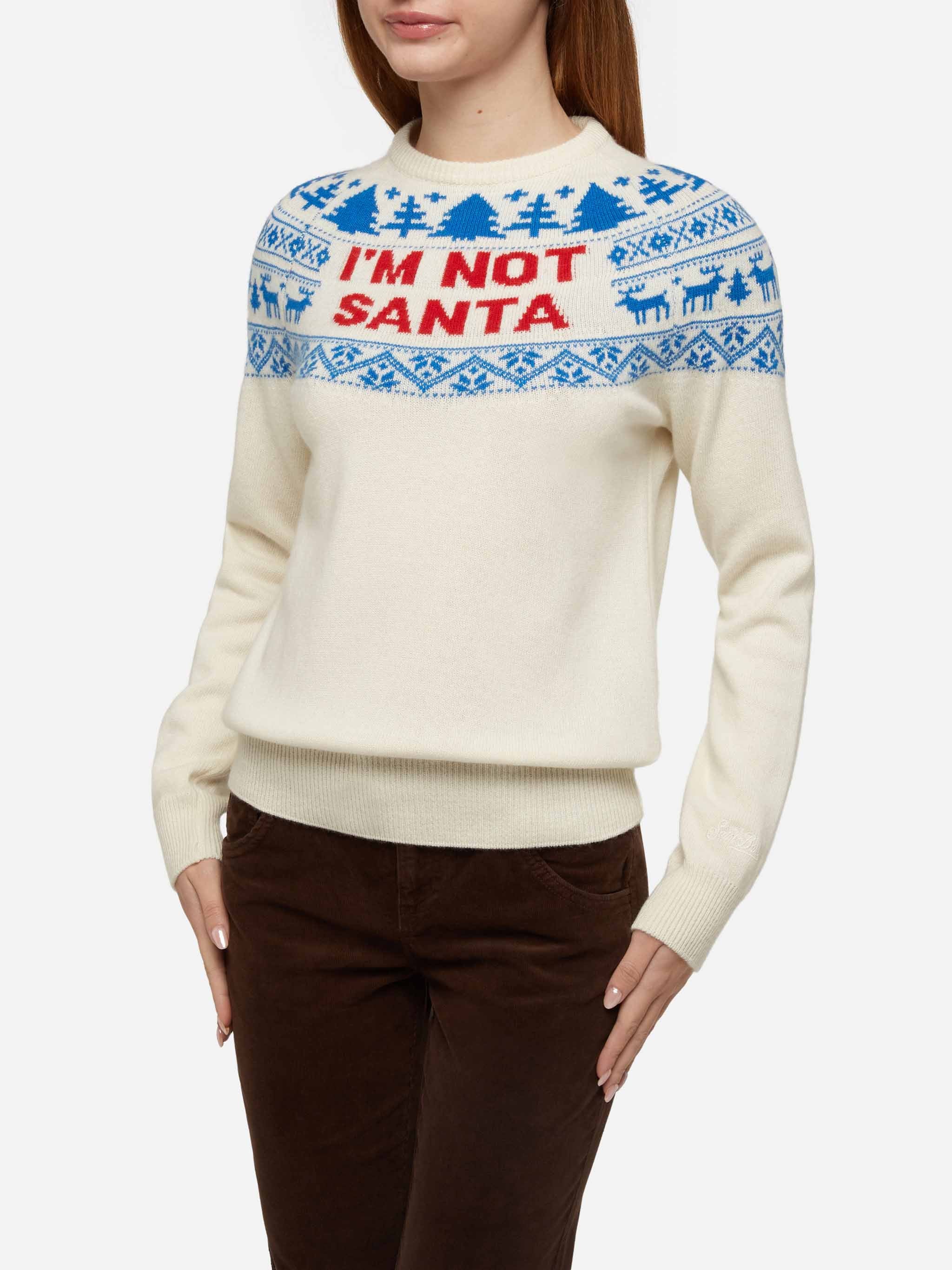 Nieuwe witte trui met de tekst 