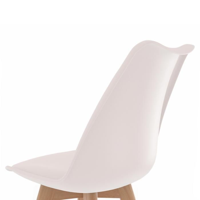 IDMARKET Lot de 6 chaises de salle à manger SARA scandinaves pastel rose x2, gris clair x2 et blanc x2