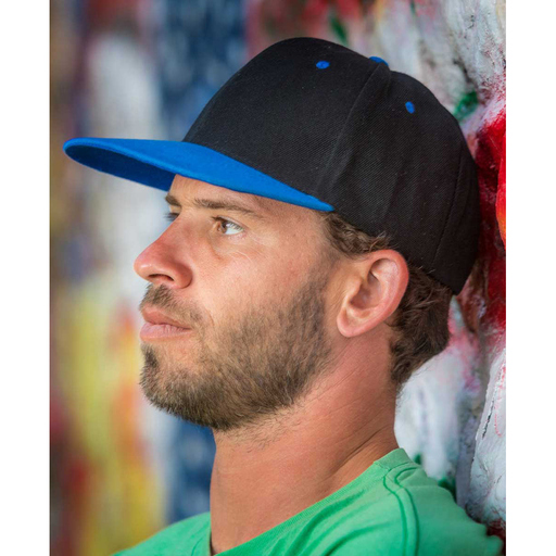 Original Flat Brim Cap in 2 Farben mit Snapback-Verschluss Result Bronx Core