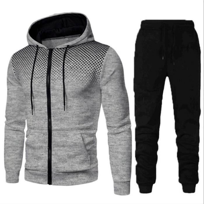 Chándal para hombre - Marca - Modelo - Gris claro - Gris - Manga larga