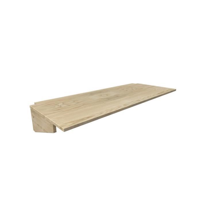 Escritorio recto ABC MEUBLES - Acabado natural - Ancho 90 cm - Alto 74 cm