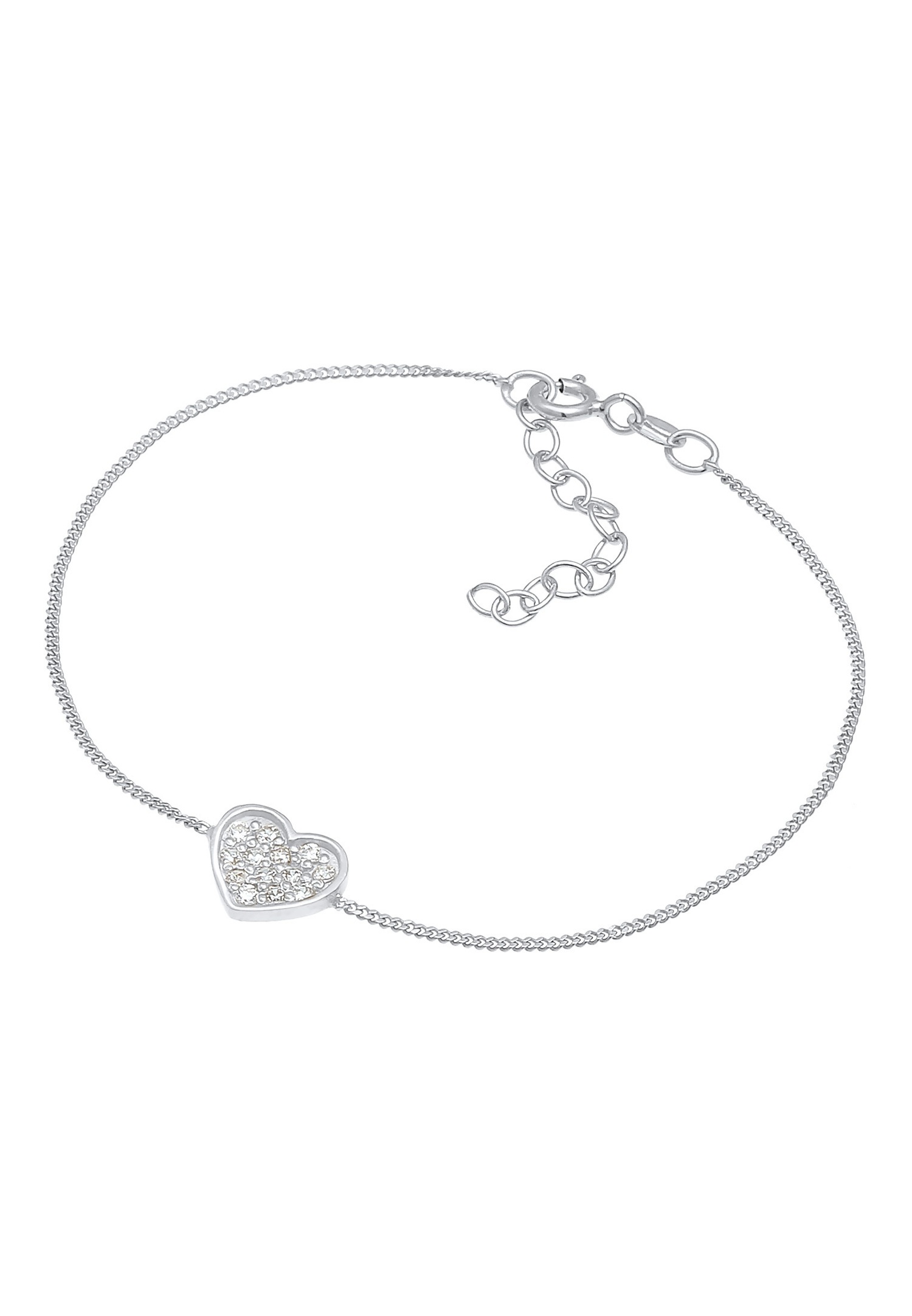 Elli Amour romantique de la Saint-Valentin pour dames avec des pierres de zircone en argent sterling 925