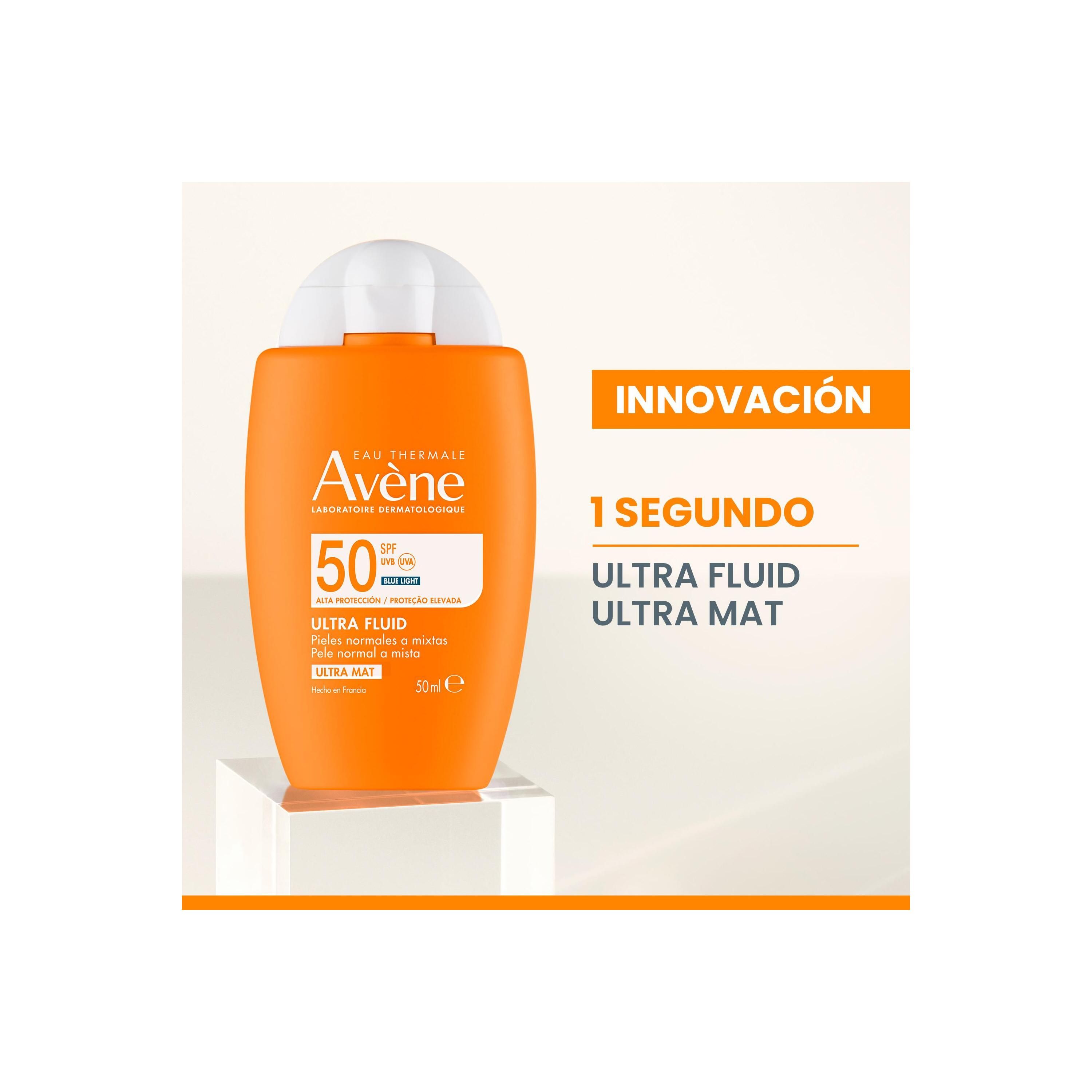 „Eau Thermale Ultra Fluido Invisible Ultra Mat 50“ Apsauga nuo saulės (vaistinė)