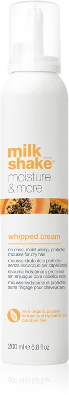 milk_shake® Moisture & More putukrējums, mitrinošs nenoskalojams līdzeklis sausiem matiem