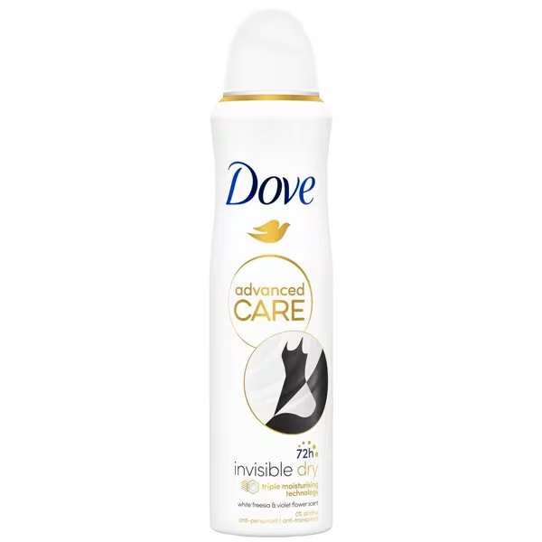 Dove Advanced Care Invisible Dry Clean Touch antiperspirant dezodorant sprej 150 ml