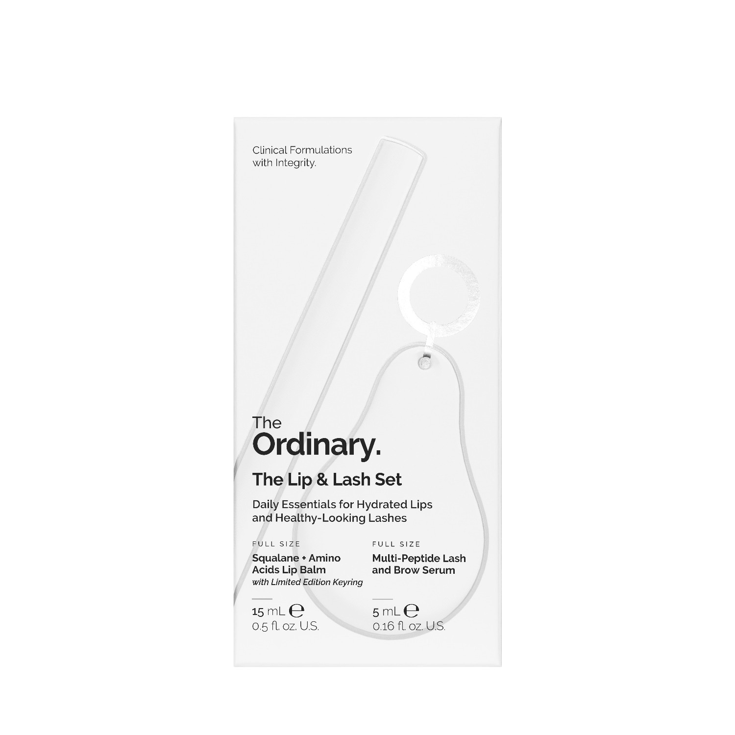 „The Ordinary Facial Care Set“ lūpų ir blakstienų rinkinys – 1 vnt.