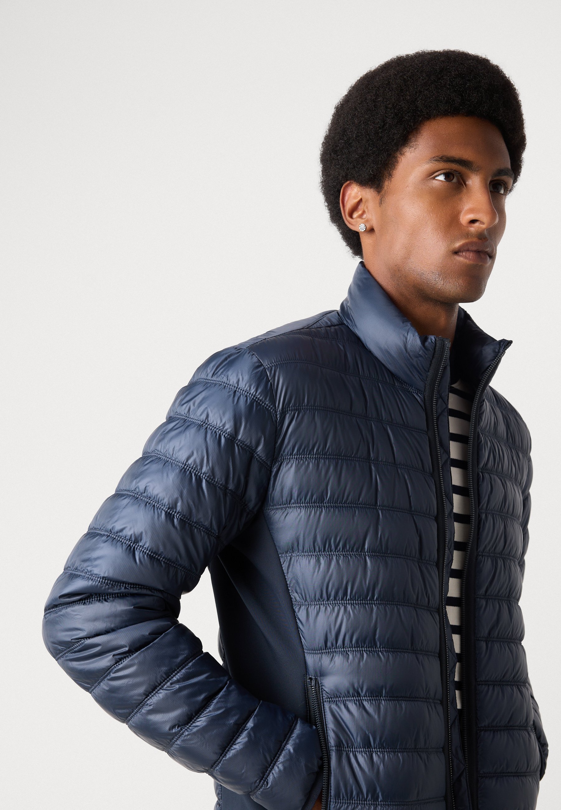 Marc O'Polo HYBRID STAND UP COLLAR JACKET - Lichte jas - donkerblauw