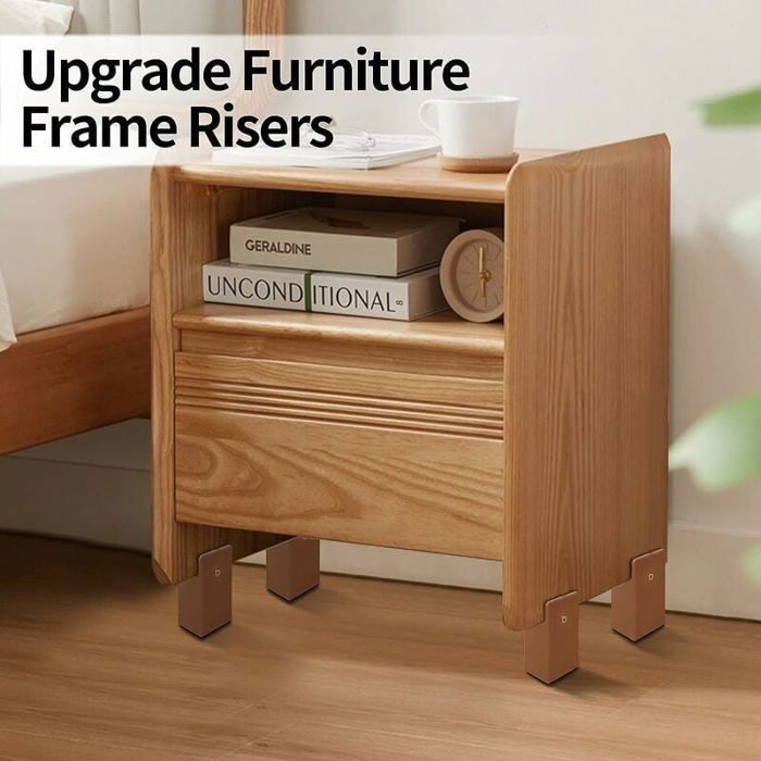 Adjustable 10cm Bed Risers, Sturdy Support for Bed, Sofa and Desk (2000 kg) OUTDOOR MIST SPRAYER Label