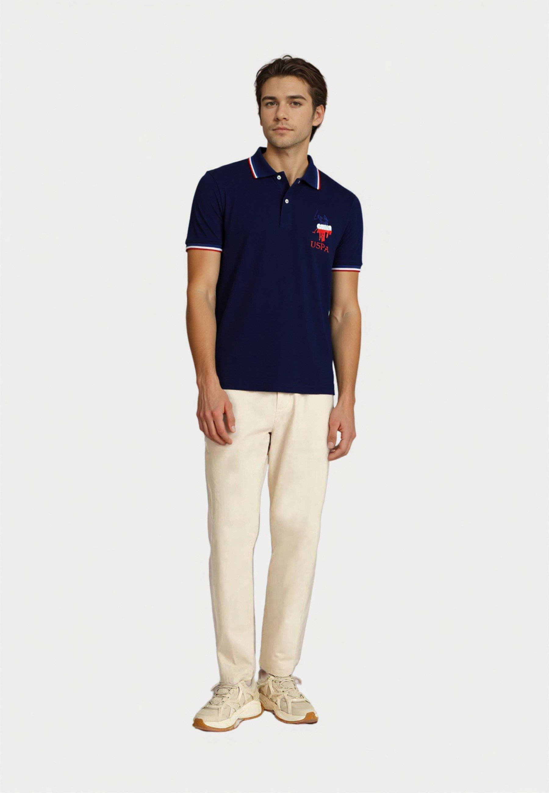 US Polo Assn. TRICOLOUR SHORTSLEEVE - Polo shirt - dunkelblau