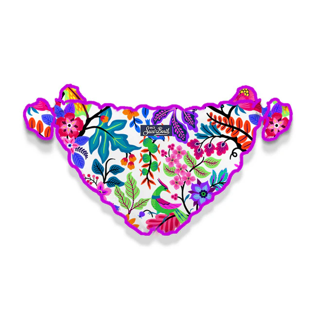 Slip da bagno da bambina con stampa fiori