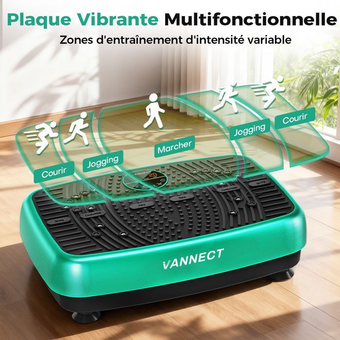 Plateforme Vibrante 2026 Neu 3D Plateforme 120 Vitesses avec Télécommande et écran LED - Massage - Bluetooth Intégré - 200kg Max