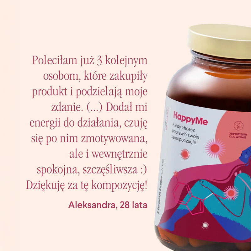 Health Labs Care HappyMe uztura bagātinātāja kapsulas garastāvokļa uzlabošanai