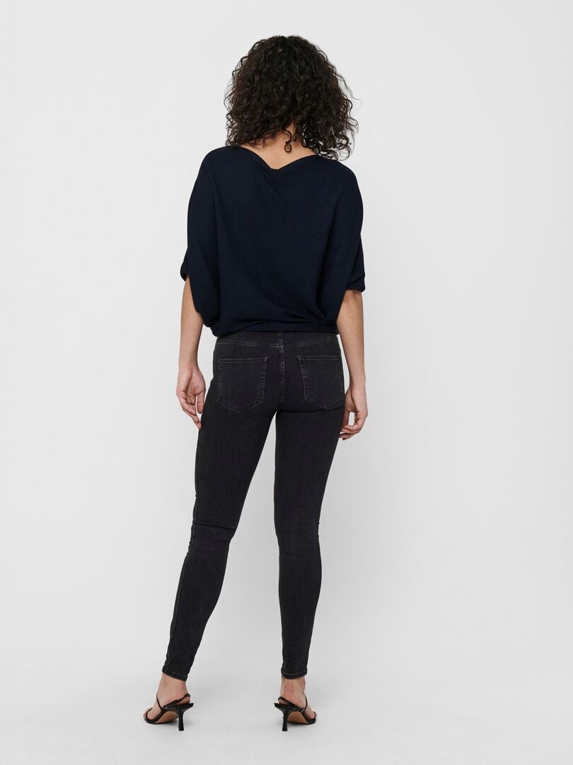 JDY Trui met vleermuismouwen - BLAUW