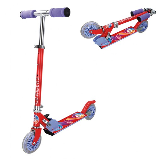 Step voor 3-jarigen, opvouwbare aluminium step, 2 wielen, 12 cm, CB Riders