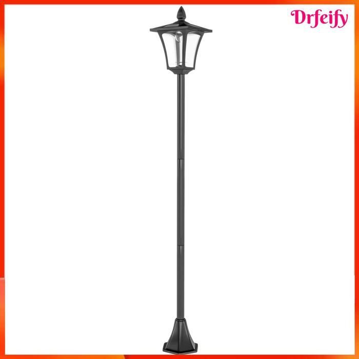 Lámpara de pie solar para exteriores - AKOZON - 6954 - Negra - LED 40 Lm - 160 cm