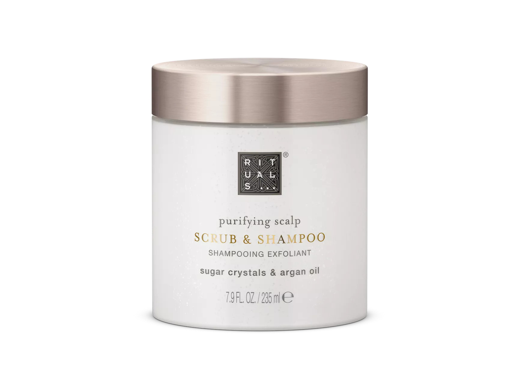 Exfoliante y champú purificante para el cuero cabelludo