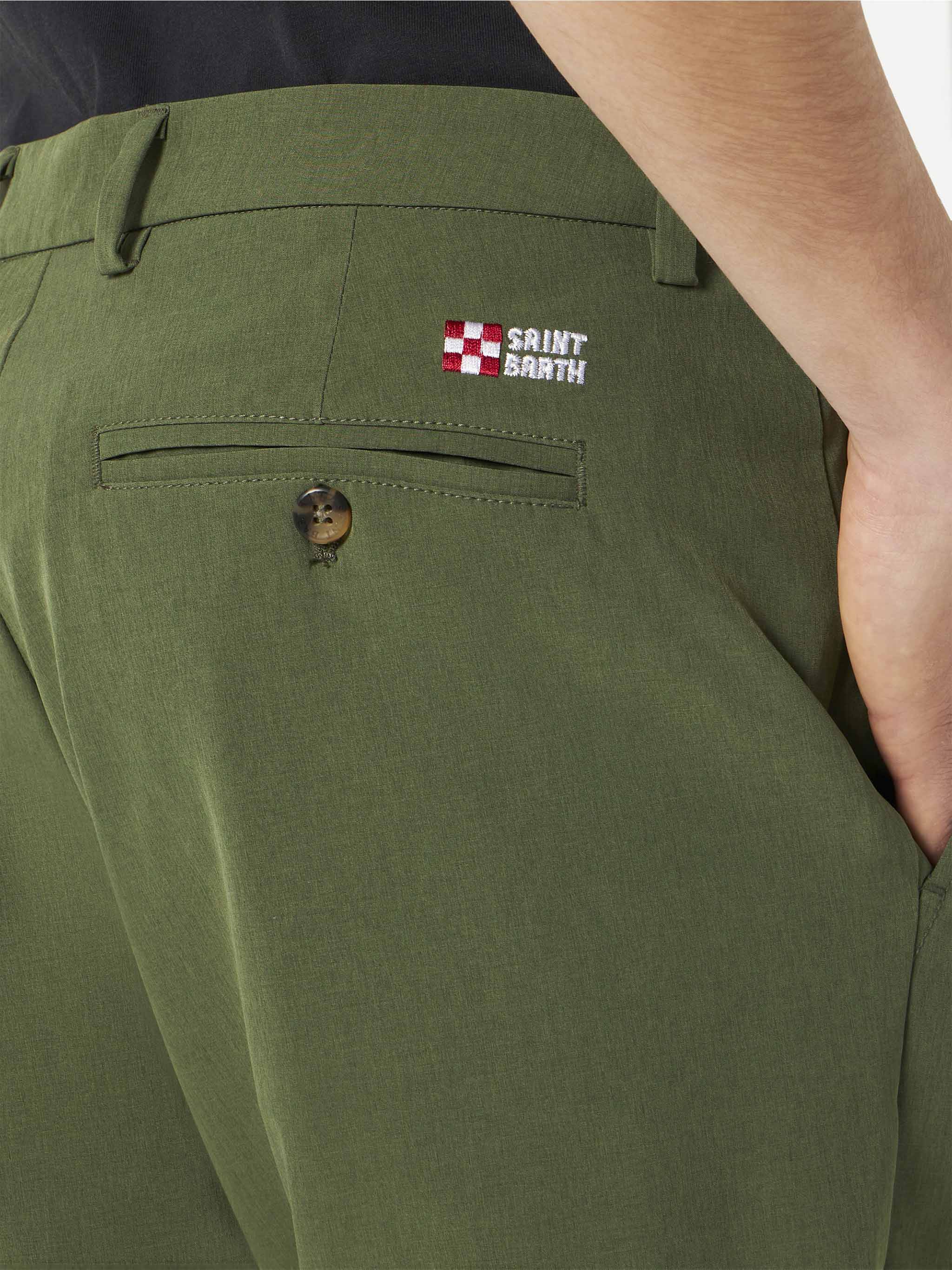 Bermudashorts voor heren in legergroen