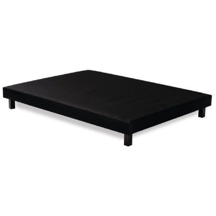 Base de cama estofada 160x200 cm - Preta - Pés incluídos - DEKO DREAM Rakenne