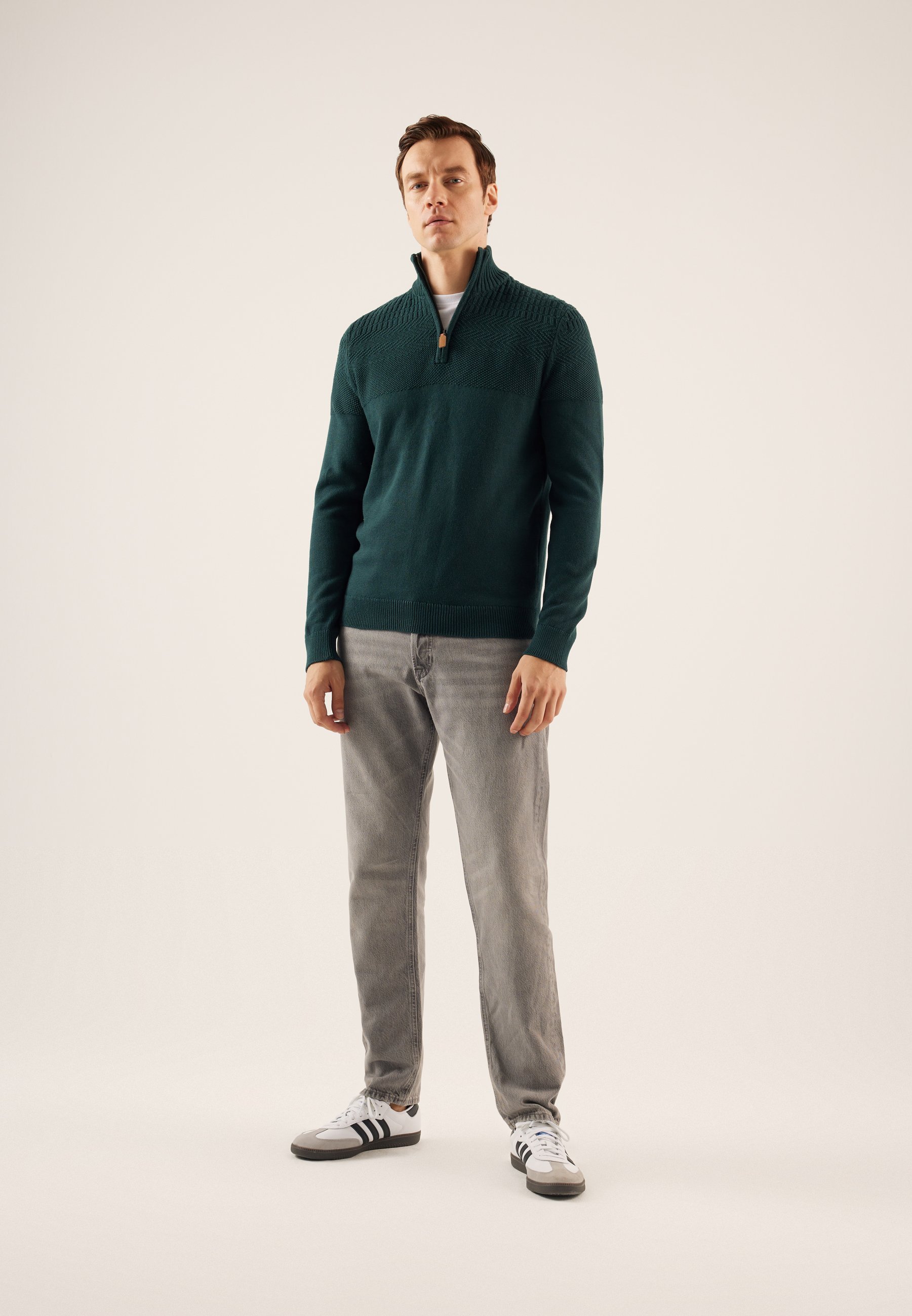 Pull Pier One - vert foncé