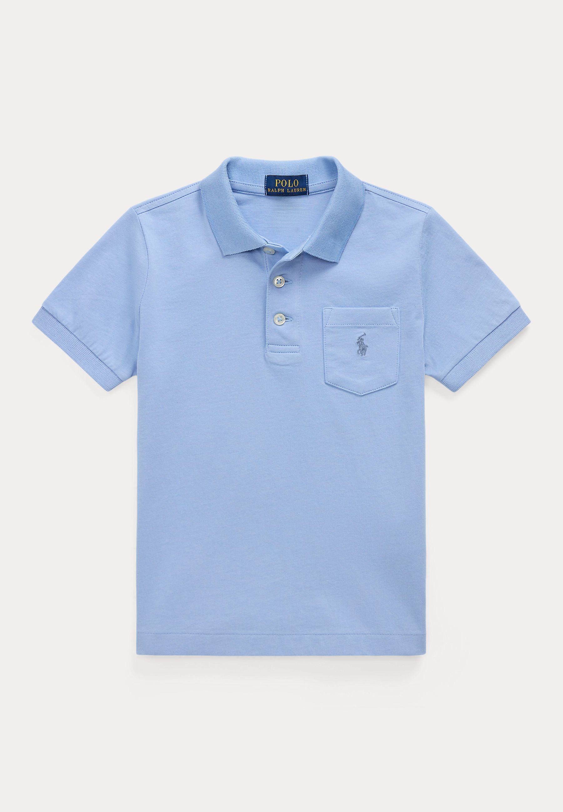 Polo Ralph Lauren COTTON JERSEY ZSEBES PÓLÓ - Pólóing - chambray kék