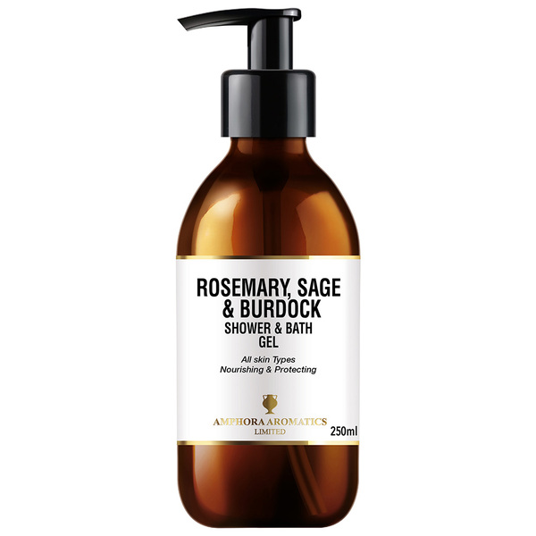 Gel de duș Amphora Aromatics cu rozmarin, salvie și brusture 250 ml
