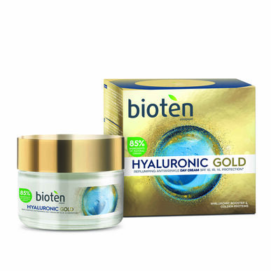 Crema facial de día antiarrugas Bioten con oro hialurónico 35 ml