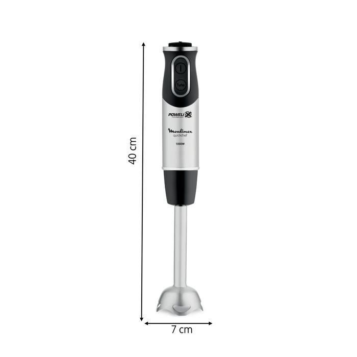 Moulinex Pied mixeur 3-en-1, 4 lames, 10 vitesses, 1000W, Quickchef DD655811