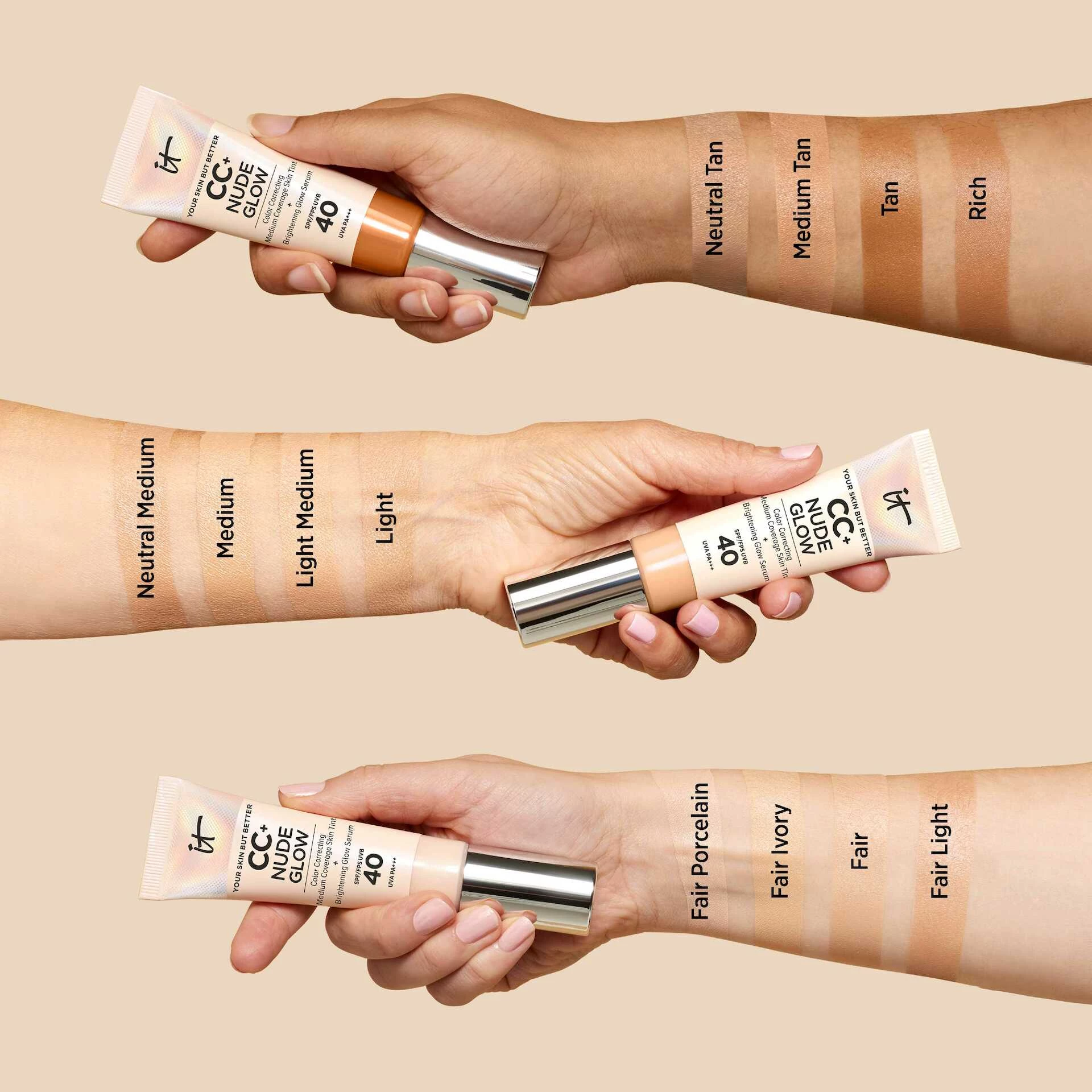 Your Skin But Better CC+ Nude Glow alapozó Fair Light - IT Cosmetics