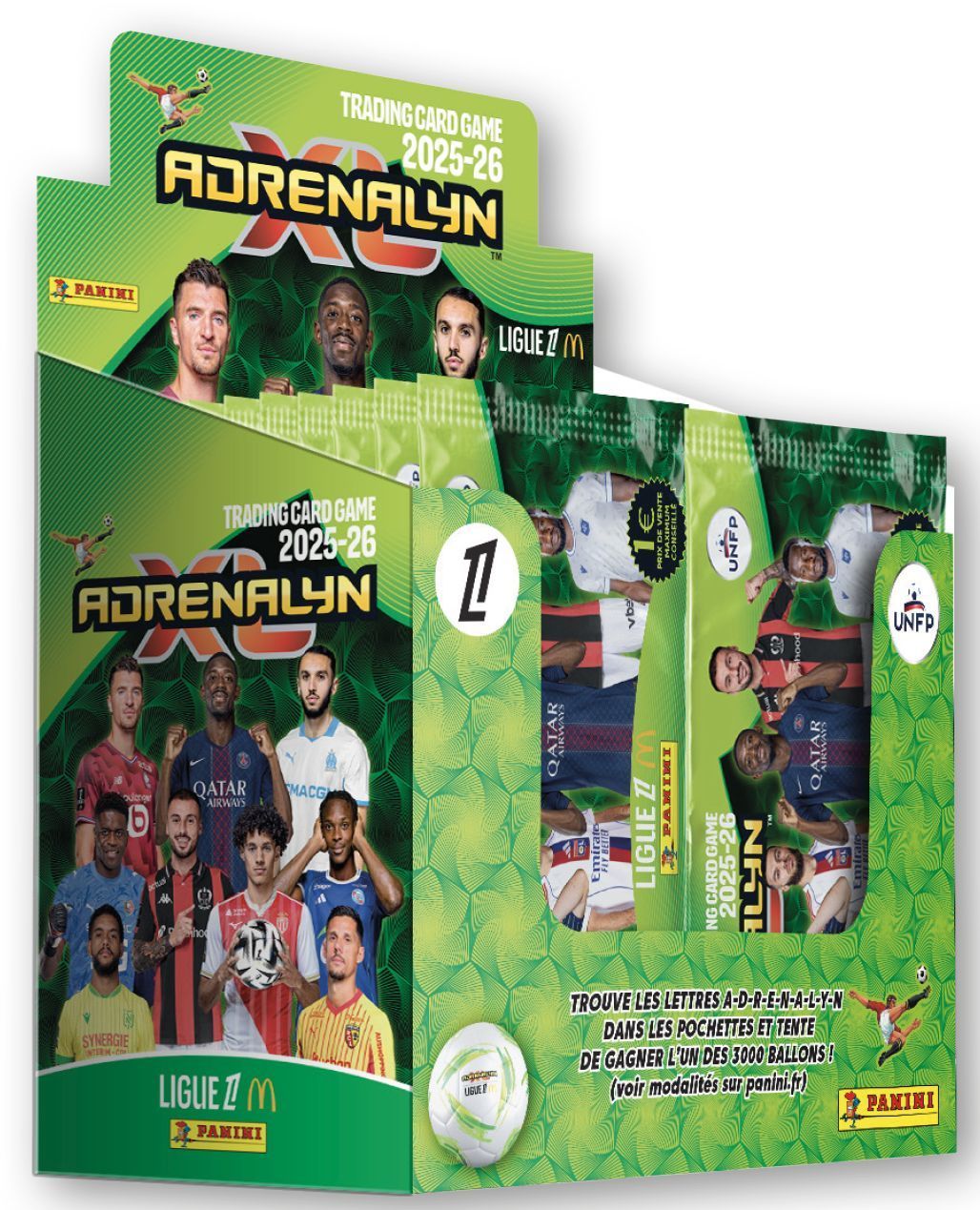 Box of 50 packs - PANINI - TCG ADRENALYN LIGUE 1 McDonald's 2025/26 - 300 cards