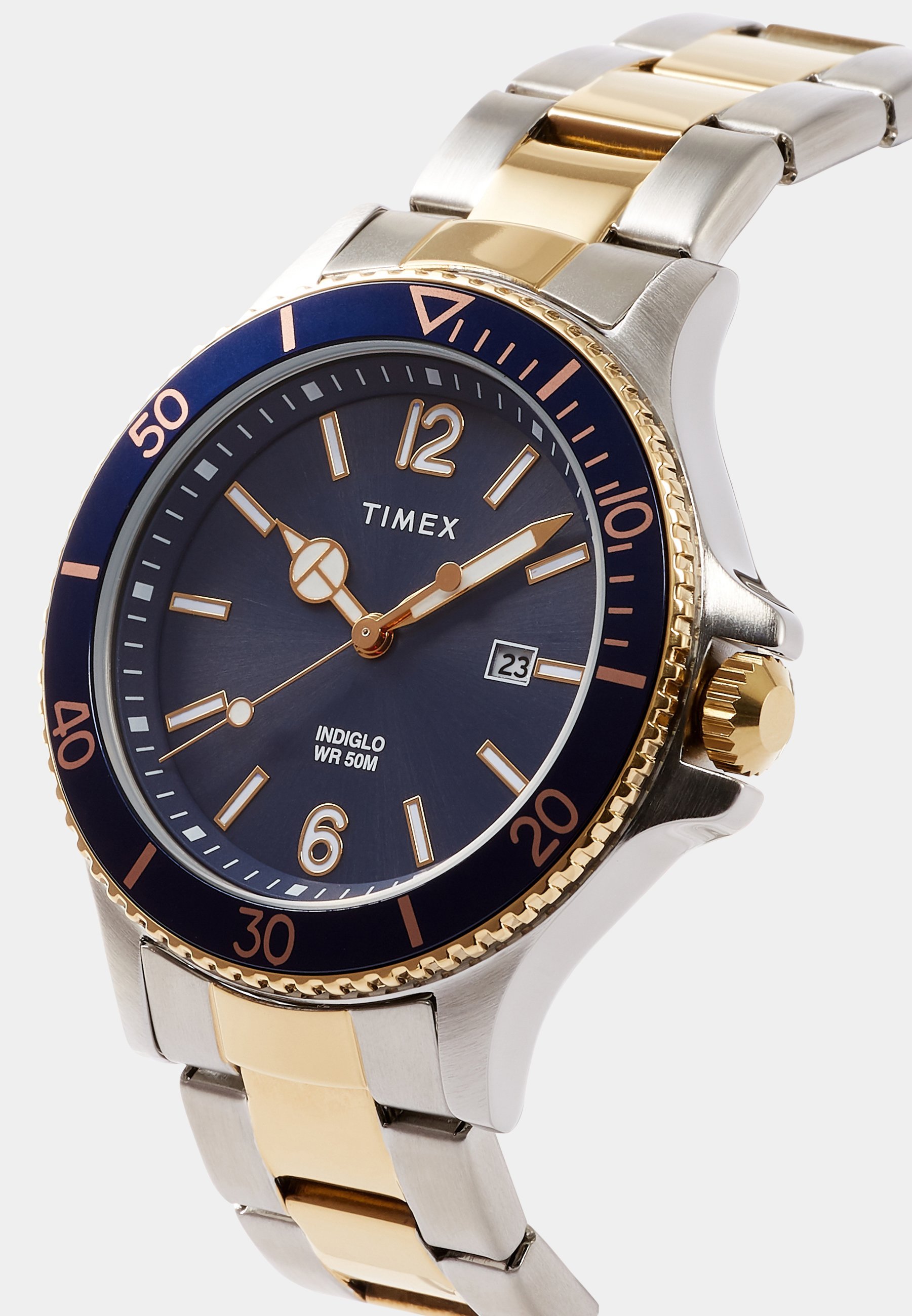 Orologio Timex HARBORSIDE 42 mm BRACCIALE - colore argento/oro/blu
