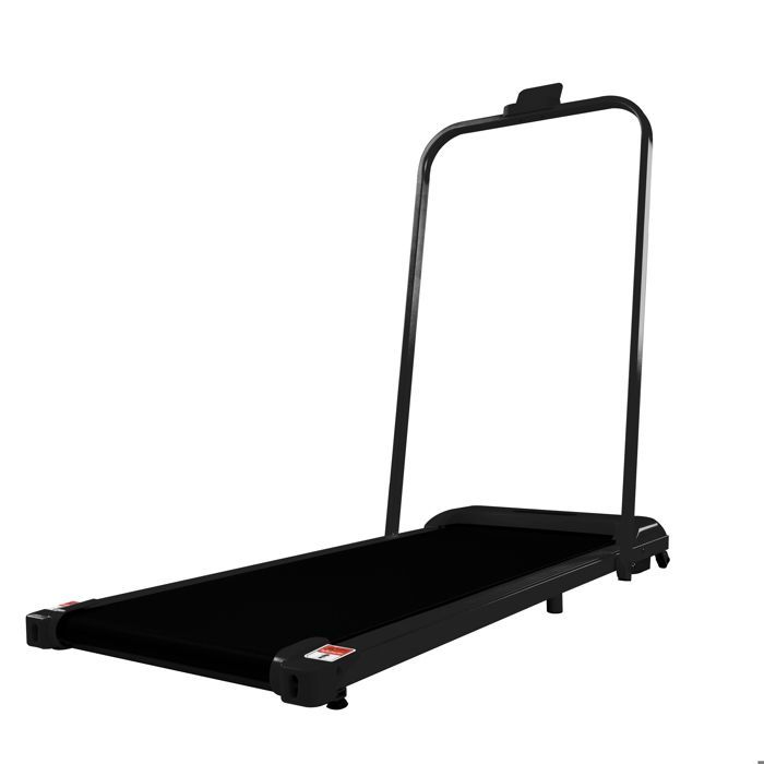 Tapis roulant pieghevole 2 in 1 HOMVRA, velocità 1-6 km/h, con display a LED, funzione Bluetooth, supporto per telefono, nero