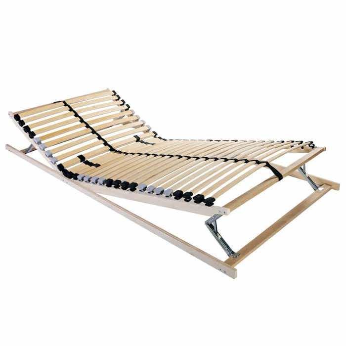 Base de cama de láminas vidaXL Marrón 120x190 cm - Madera maciza de haya - 190x120 cm 5249387