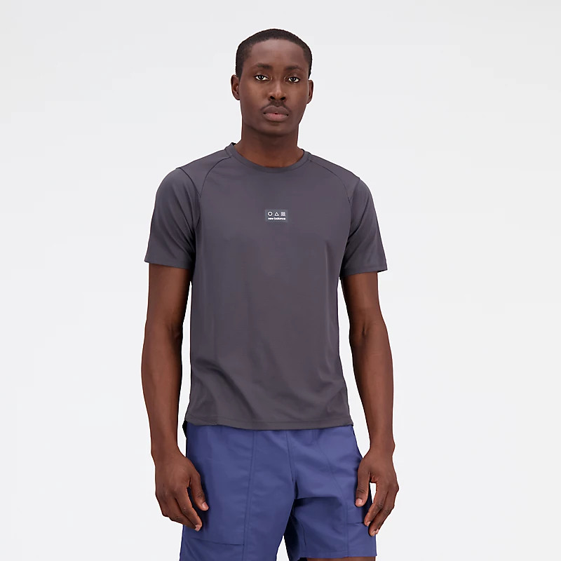 Impact Run AT N-Vent T-shirt met korte mouwen voor heren - BLACKTOP