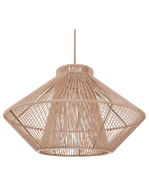 Lampa wisząca bawełniany klosz naturalny wygląd