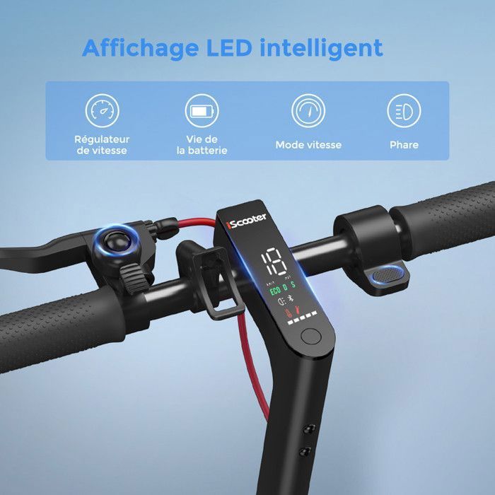 iScooter E9 Folding Electric Scooter for Adults and Teens, 30KM Range, 350W Motor, 7.5Ah Battery, 8.5