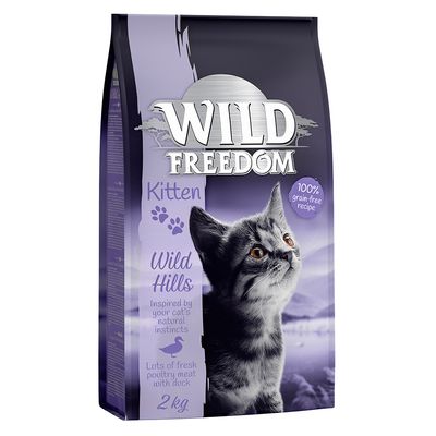 Alimento seco para gatos Wild Freedom, paquete económico de 3 x 2 kg.