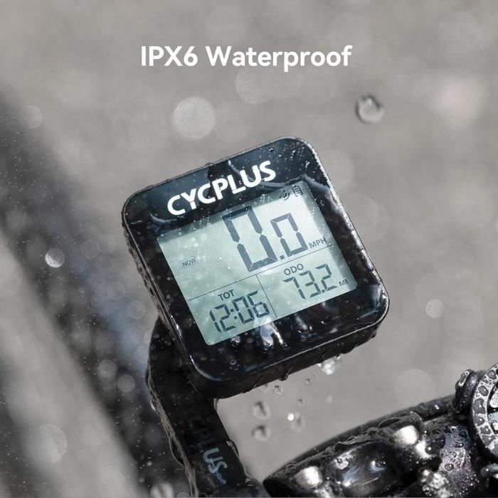 GPS Bike Computer - CYCPLUS - G1 - IPX6 Waterproof - Speed, Distance, Time