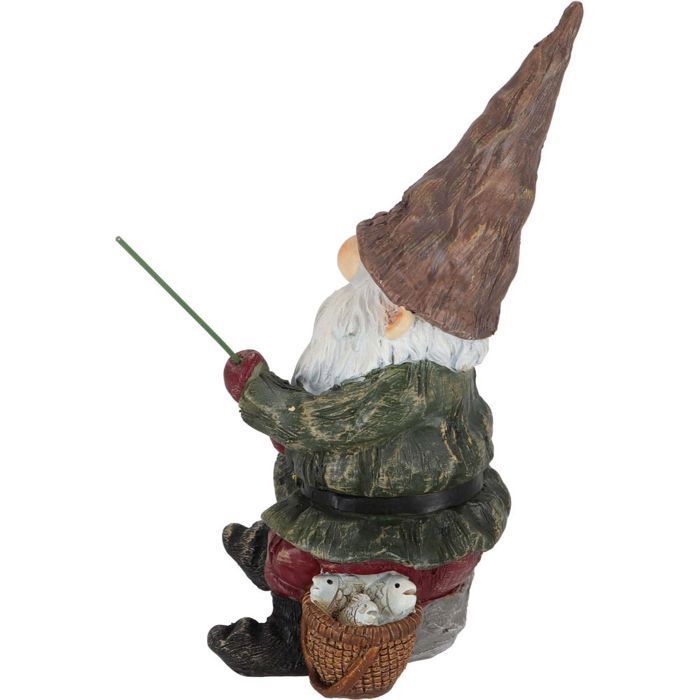 Nain de jardin pêcheur en résine 25 cm