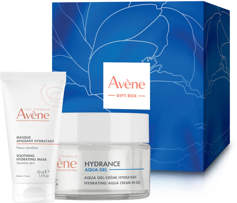Darčeková sada Avène Hydrance Gift Box na intenzívne hydratáciu vianočnej kozmetiky