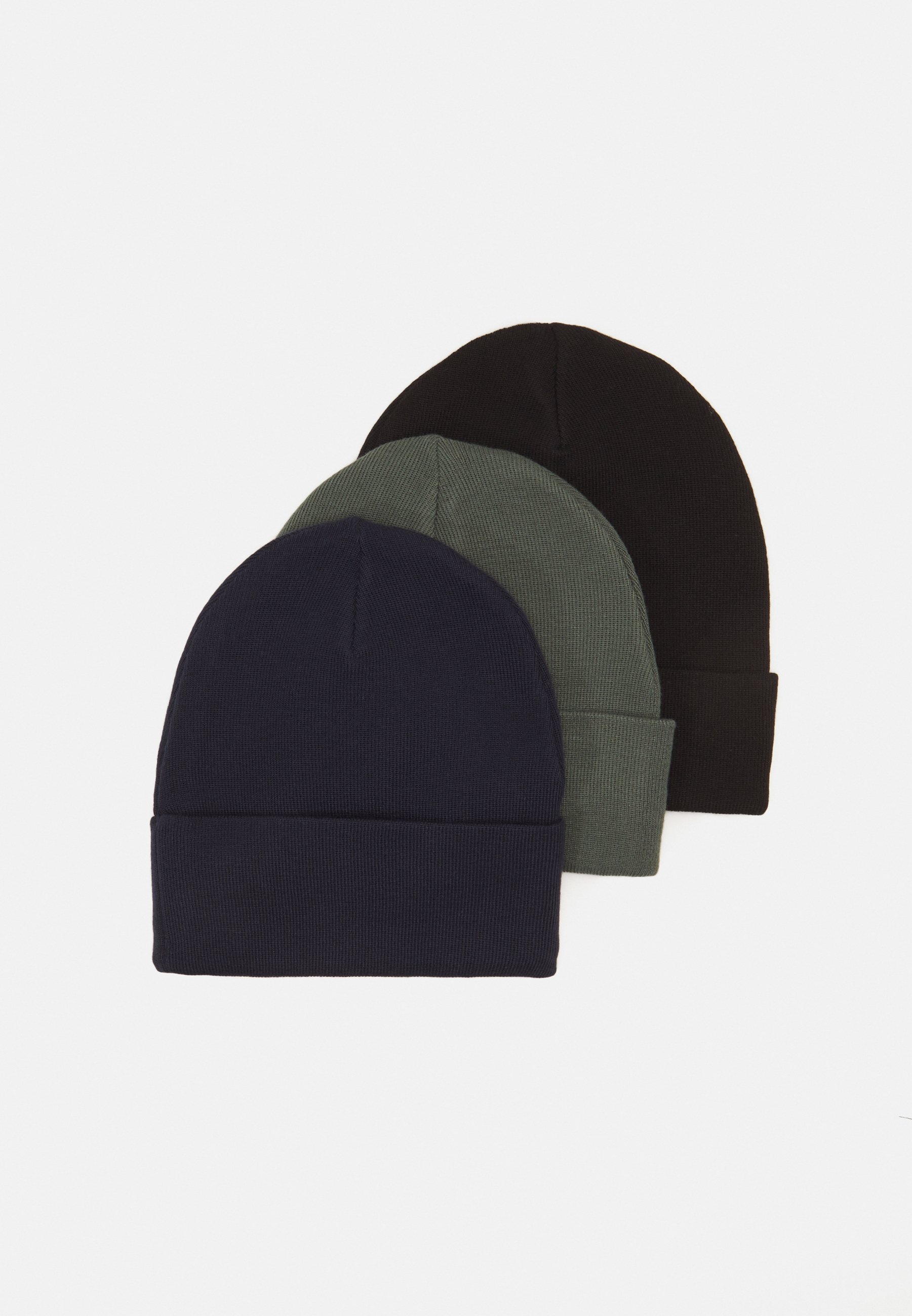 Lot de 3 bonnets pliables unisexes Lindex - Noir