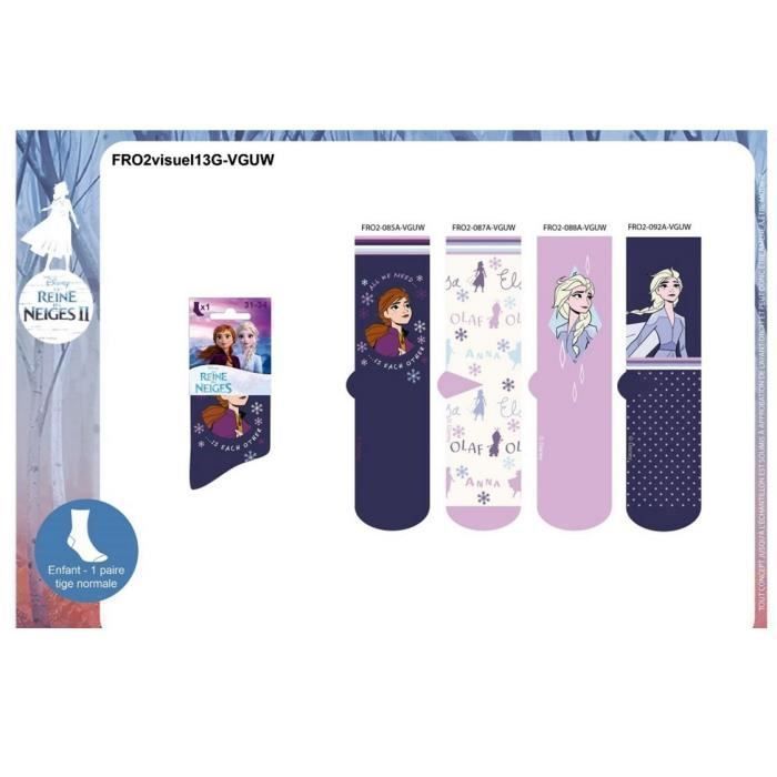 Socks - FROZEN - Pack of 4 Pairs 7647 - Girls - Cotton Polyester Elastane