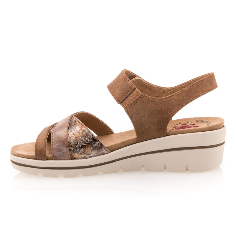 Sandalias marrones para mujer / Zapatos de punta abierta