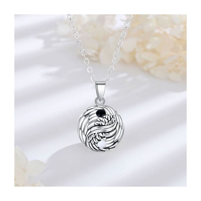 Bola de Grossesse plumes Yin et Yang collier bijou future maman