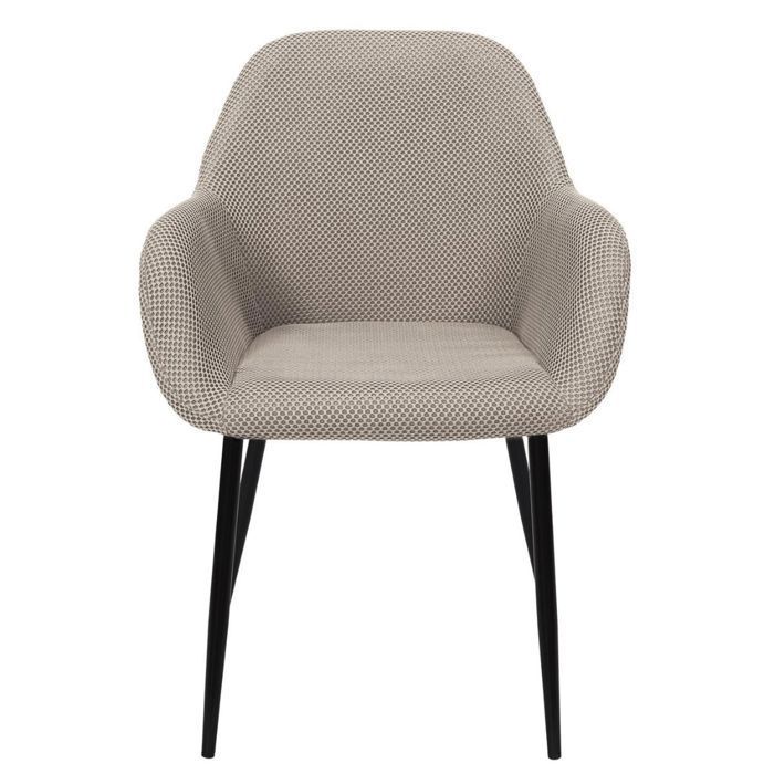 Set of 2 dining chairs in grey 3D textured mesh fabric - ELECTRON
