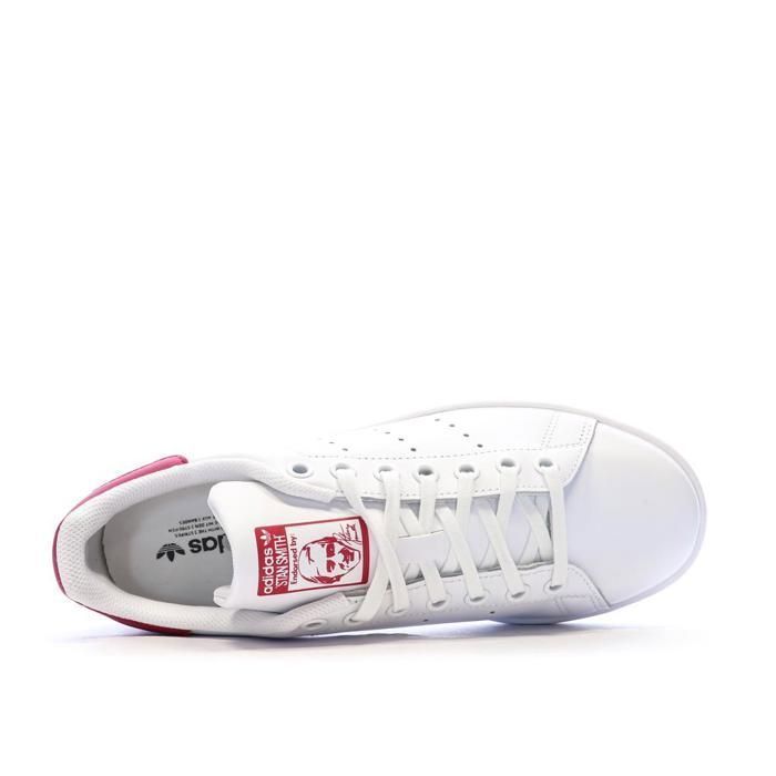 Zapatillas Adidas Stan Smith blancas/rosas para niña