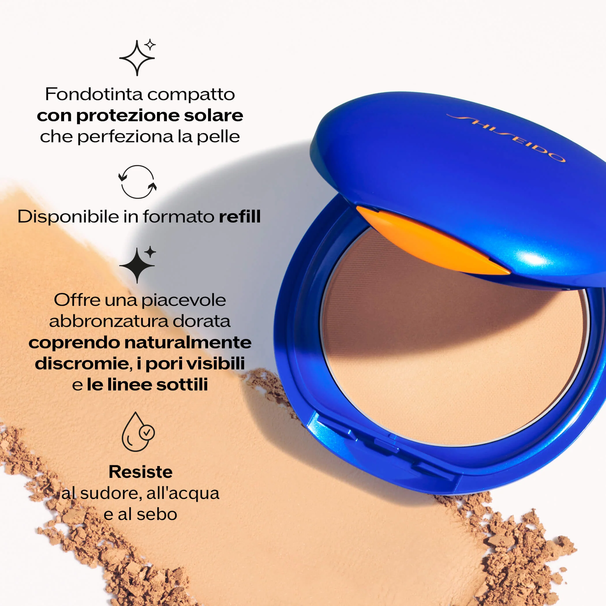 Solari UV Protective Compact Foundation SPF30 REFILL - Make Up  Solare viso, Fondotinta compatto, Fondotinta in polvere