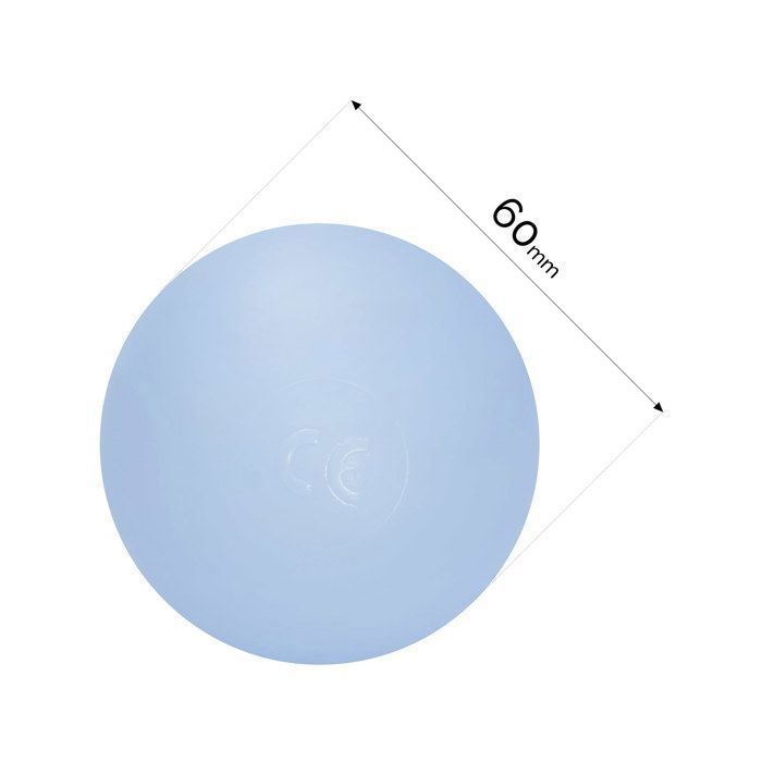 MISIOO Bolas de plástico de colores para piscina de bolas para bebés y niños, 6 cm, 150 bolas: Azul/Plata/Blanco perla