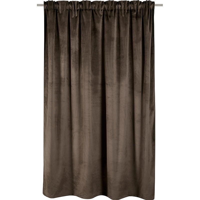 Tenda per interni 140x160 cm in velluto marrone